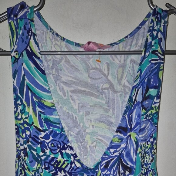 LILLY PULITZER Paulina Jumpsuit Sneak A Beak Bennet Blue S,.M - Picture 4 of 9